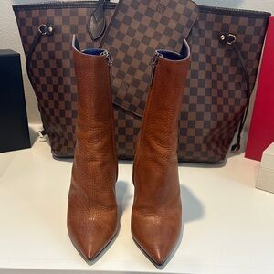 Saint Laurent Brown Leather Boots